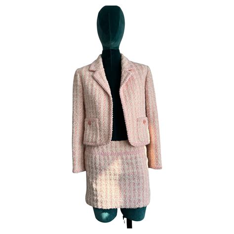 chanel silver pink|chanel pink tweed suit.